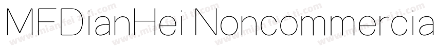 MFDianHei Noncommercial Thin字体转换